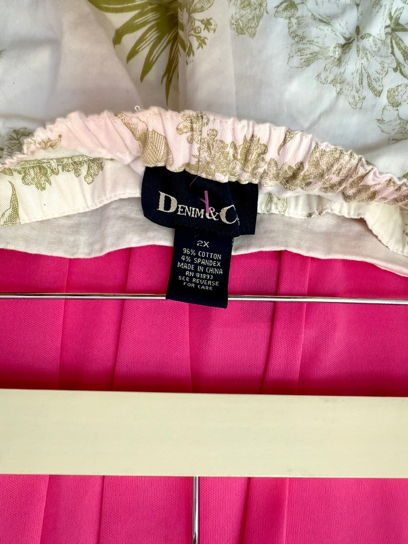 Fronds and Flowers Cotton Skort