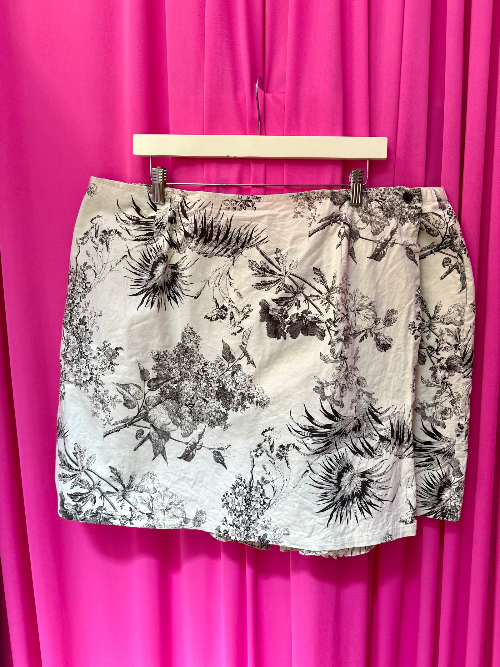 Fronds and Flowers Cotton Skort