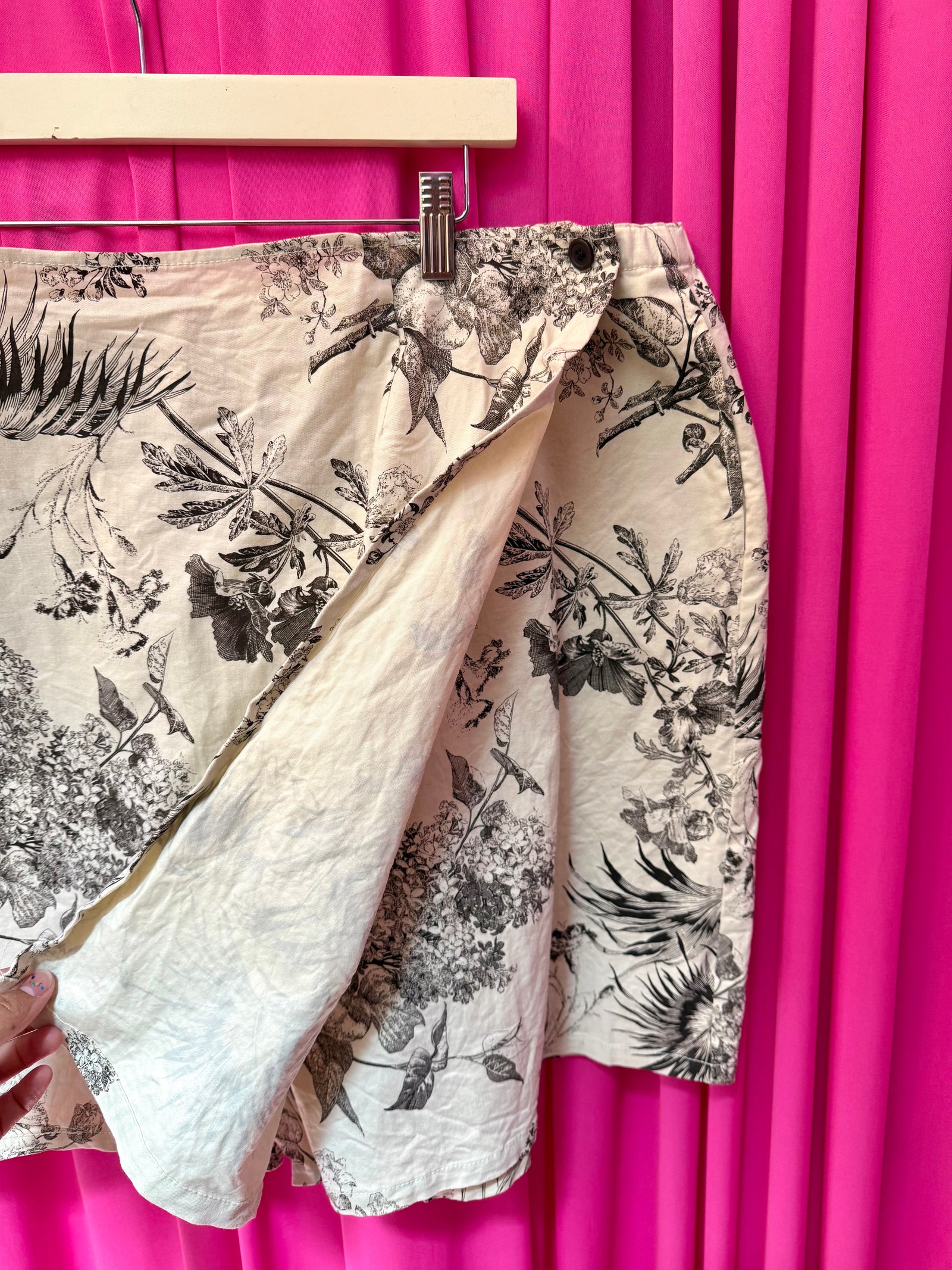 Fronds and Flowers Cotton Skort