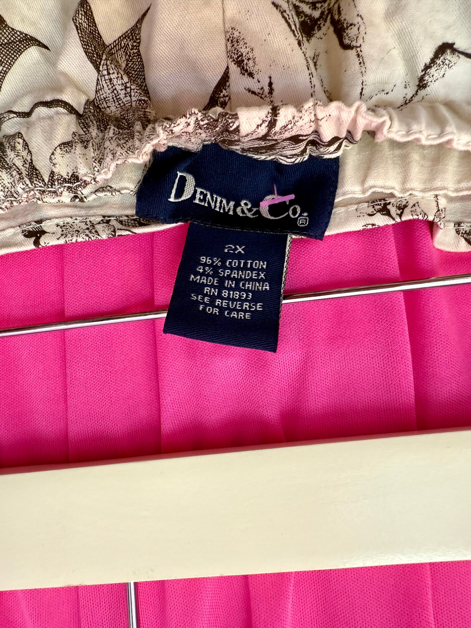 Fronds and Flowers Cotton Skort