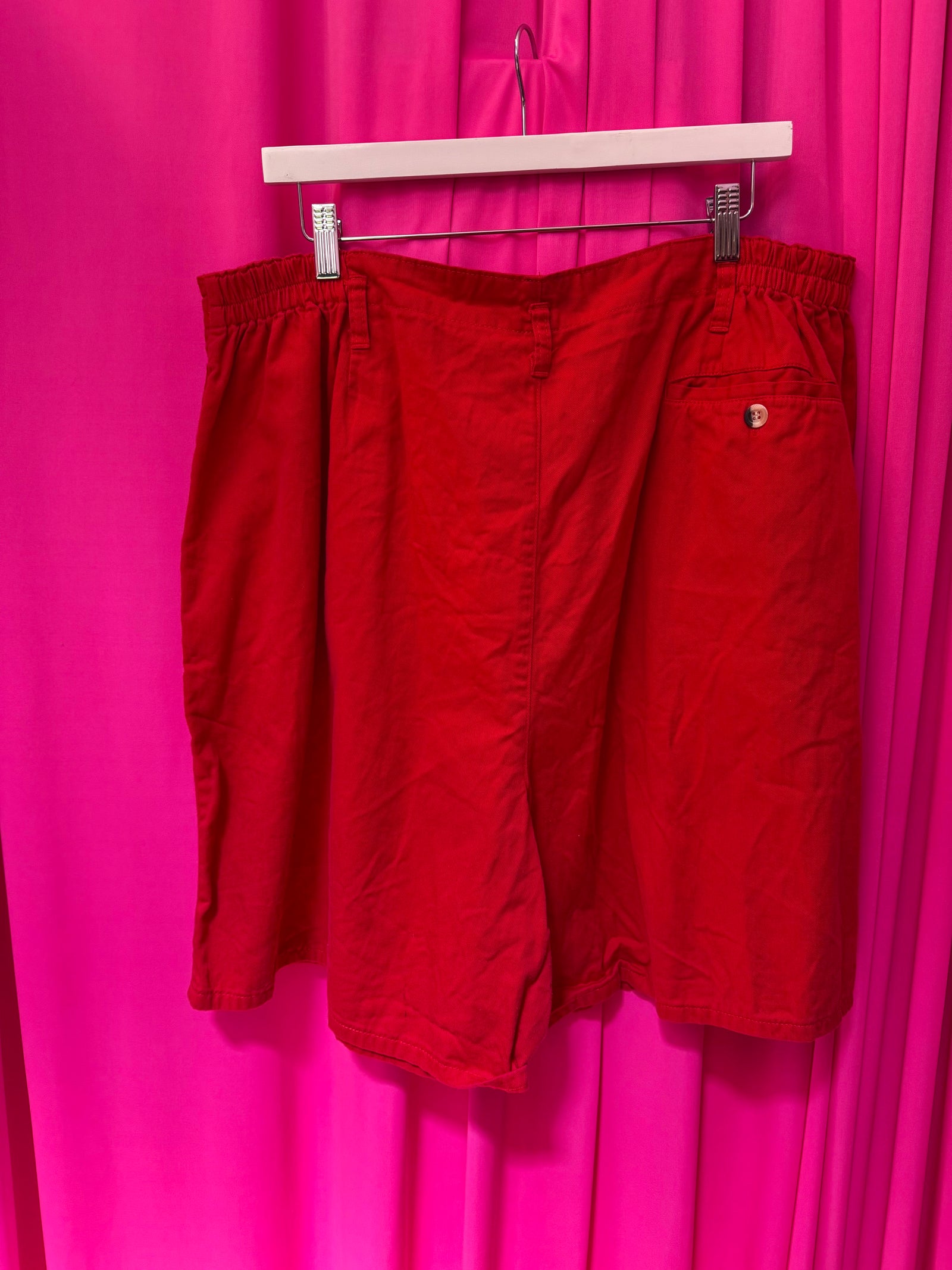 90s Cherry Red High Rise Shorts - Size 22 (fits more like an 18 in the waist)