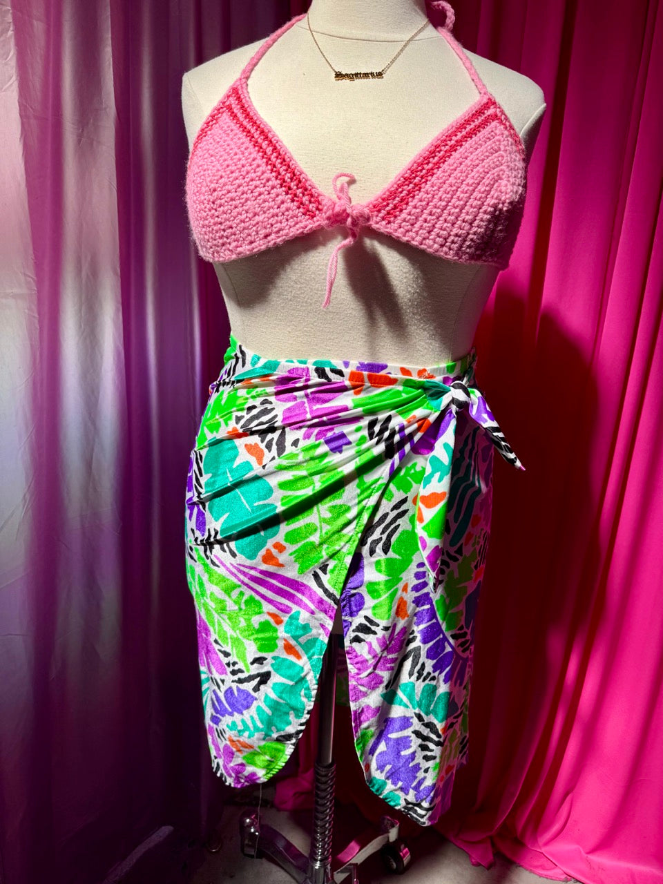 Deadstock Vintage Tropical Swim Skirt - Size 1X-3X