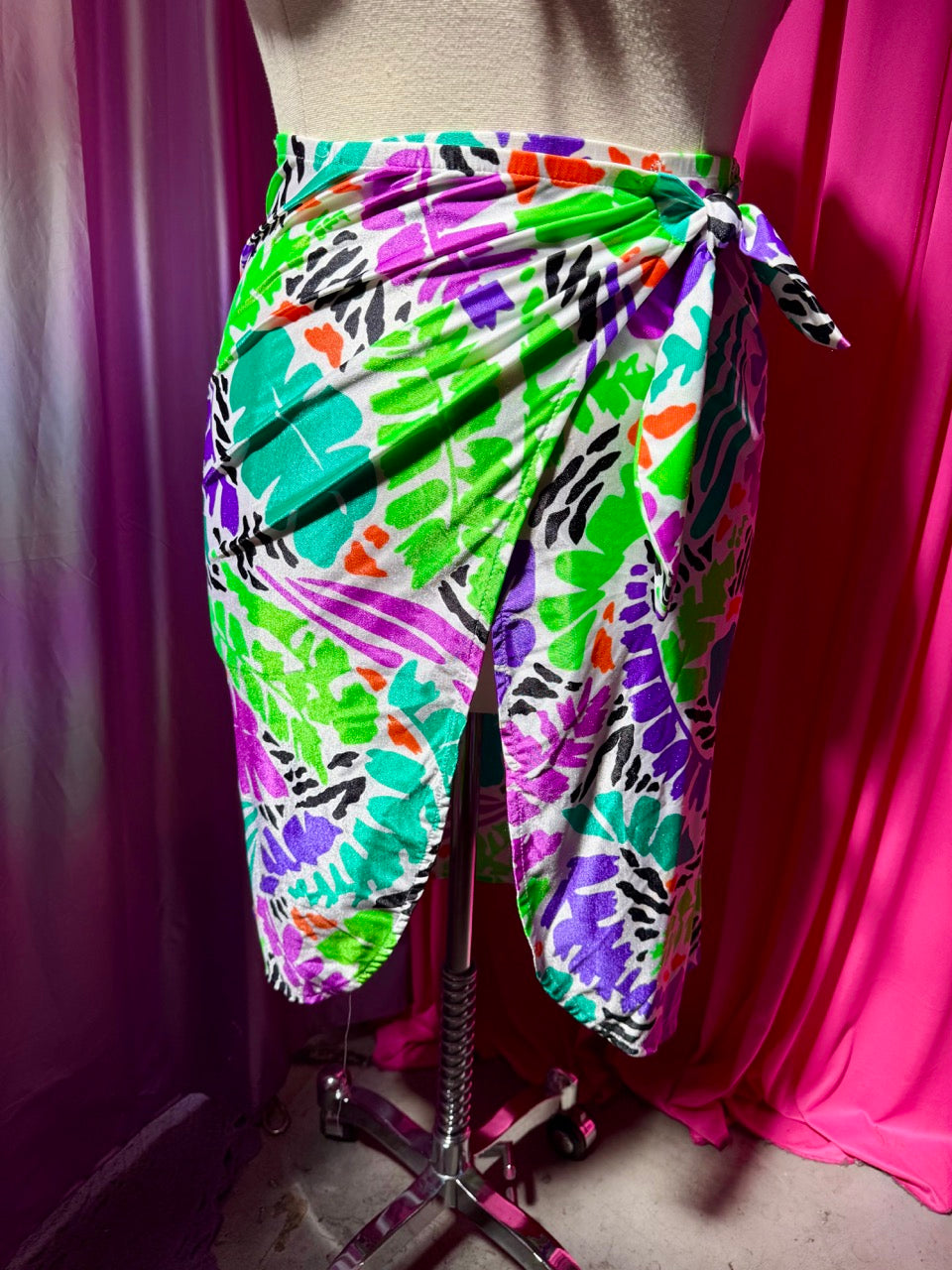 Deadstock Vintage Tropical Swim Skirt - Size 1X-3X