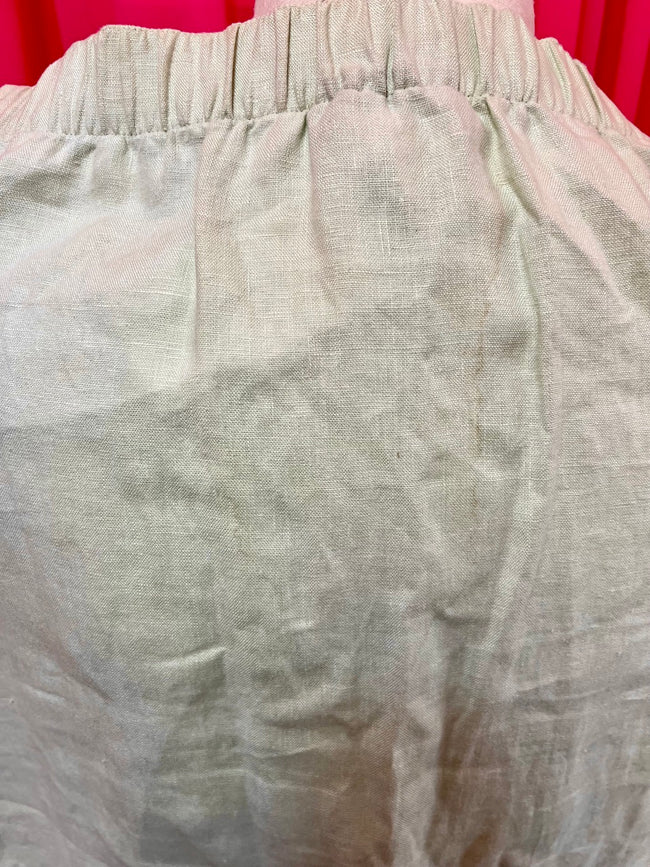 Soft Sage Linen Skirt - Size 2X