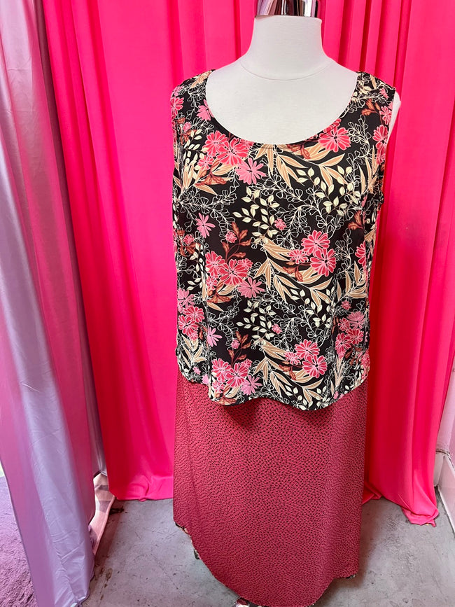 90s Emma James Floral Sleeveless Blouse