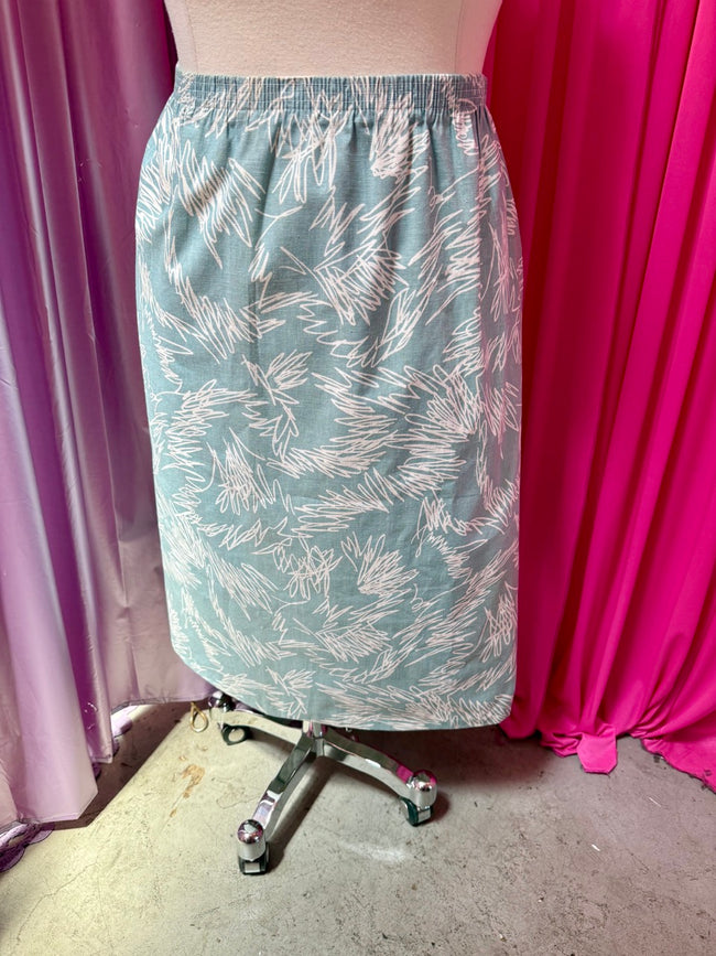 80’s Squiggle Midi Skirt - Size 4X/5X