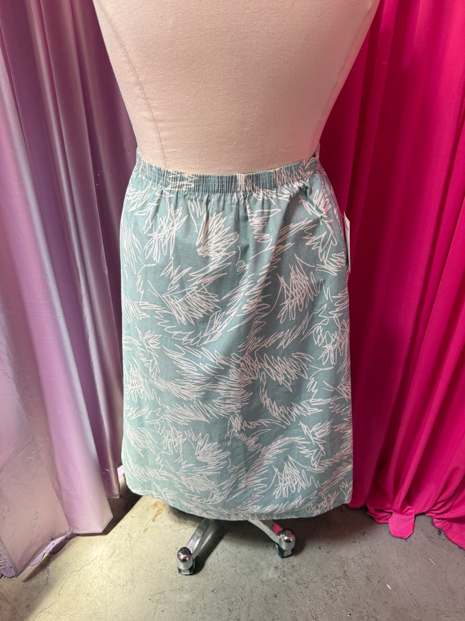 80’s Squiggle Midi Skirt - Size 4X/5X