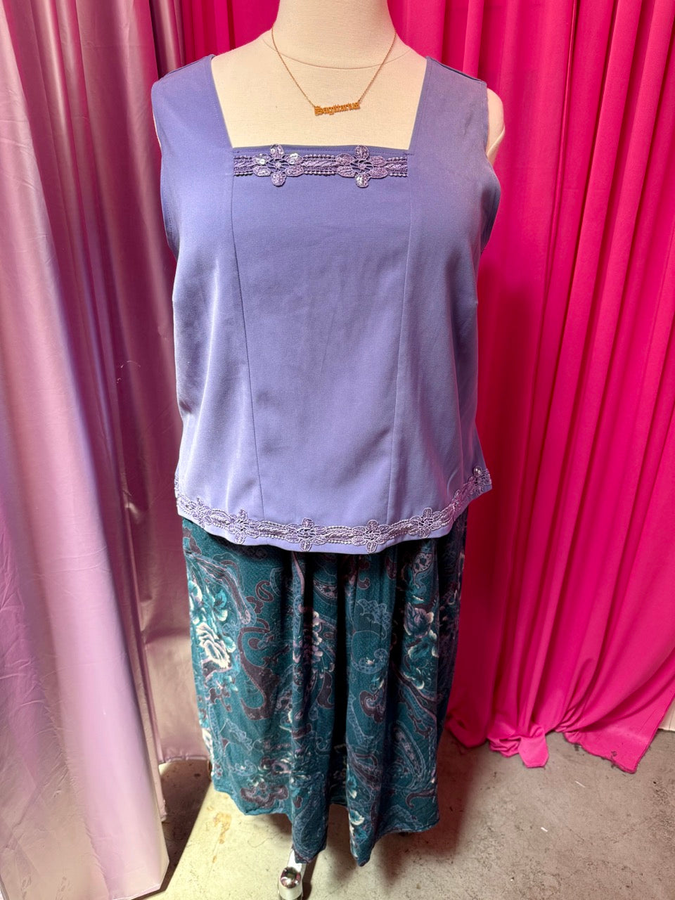 Y2K Periwinkle Twinkle Sleeveless Top - 18 (fits larger)