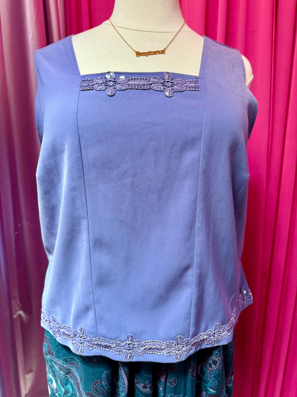 Y2K Periwinkle Twinkle Sleeveless Top - 18 (fits larger)