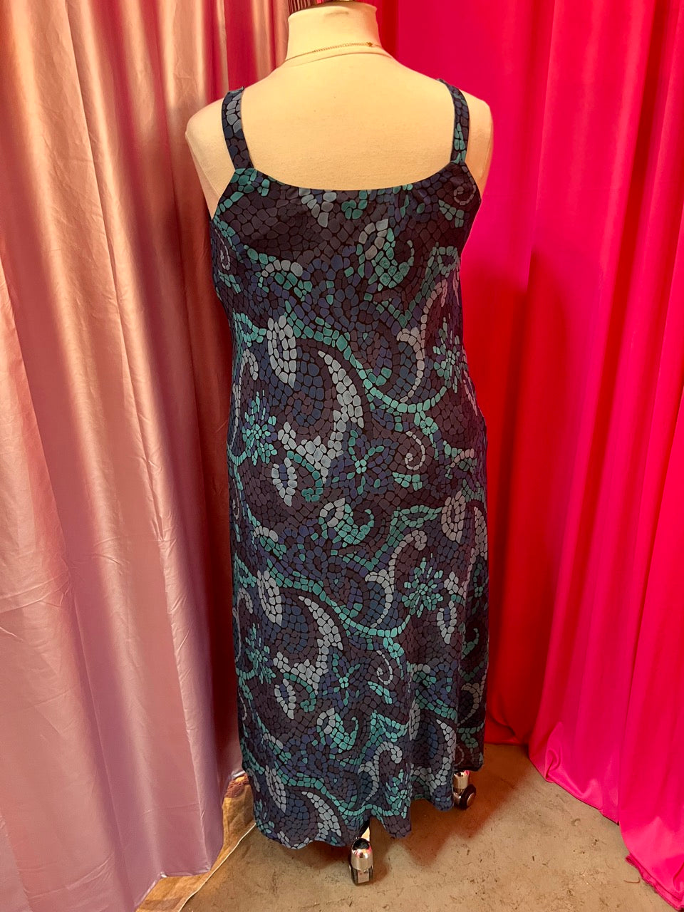 90s Designs & Co by Lane Bryant Pool Tile Mosaic Dress - Size 16 1X