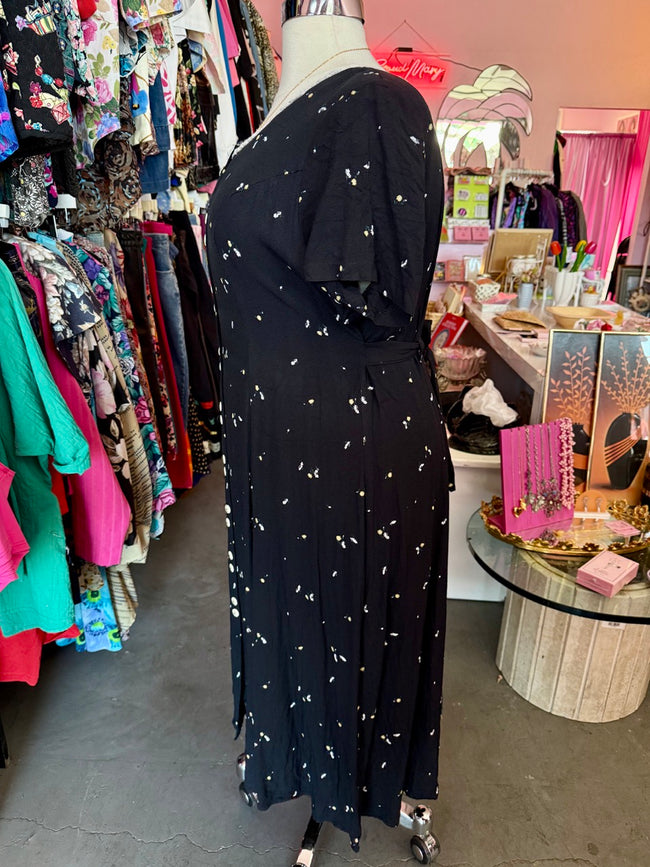 90s Double Ditzy Daisy Dress - Size 3X/4X