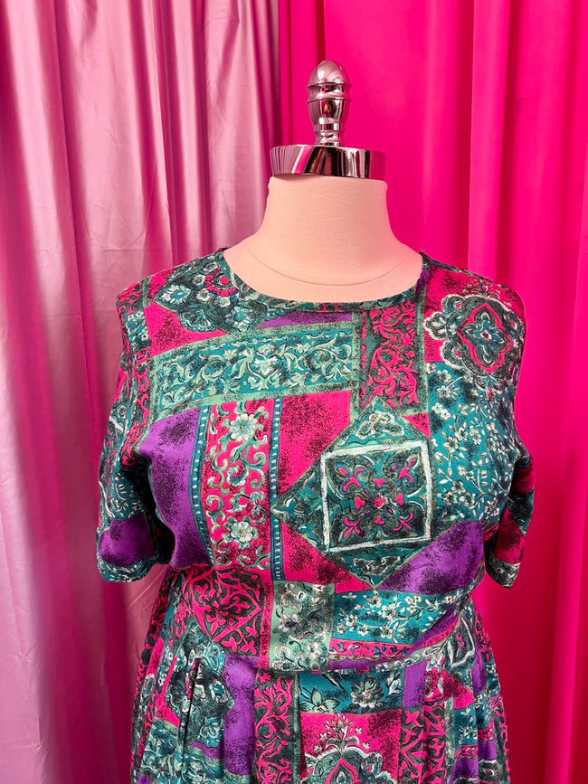 Sag Harbor Mixed Print Floral 80s Set - Size 16 1X
