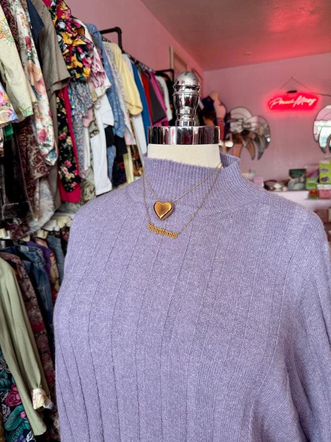 Let's Get Cozy Purple Mock Neck Sweater - Size 1 (Torrid)