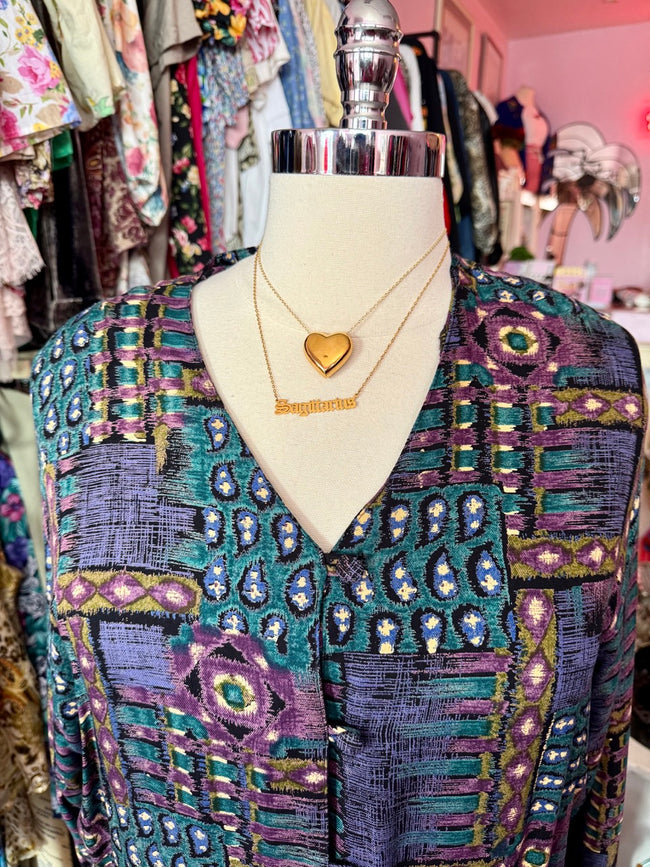 80's Deadstock Coffee Shop Blouse - Size 2X