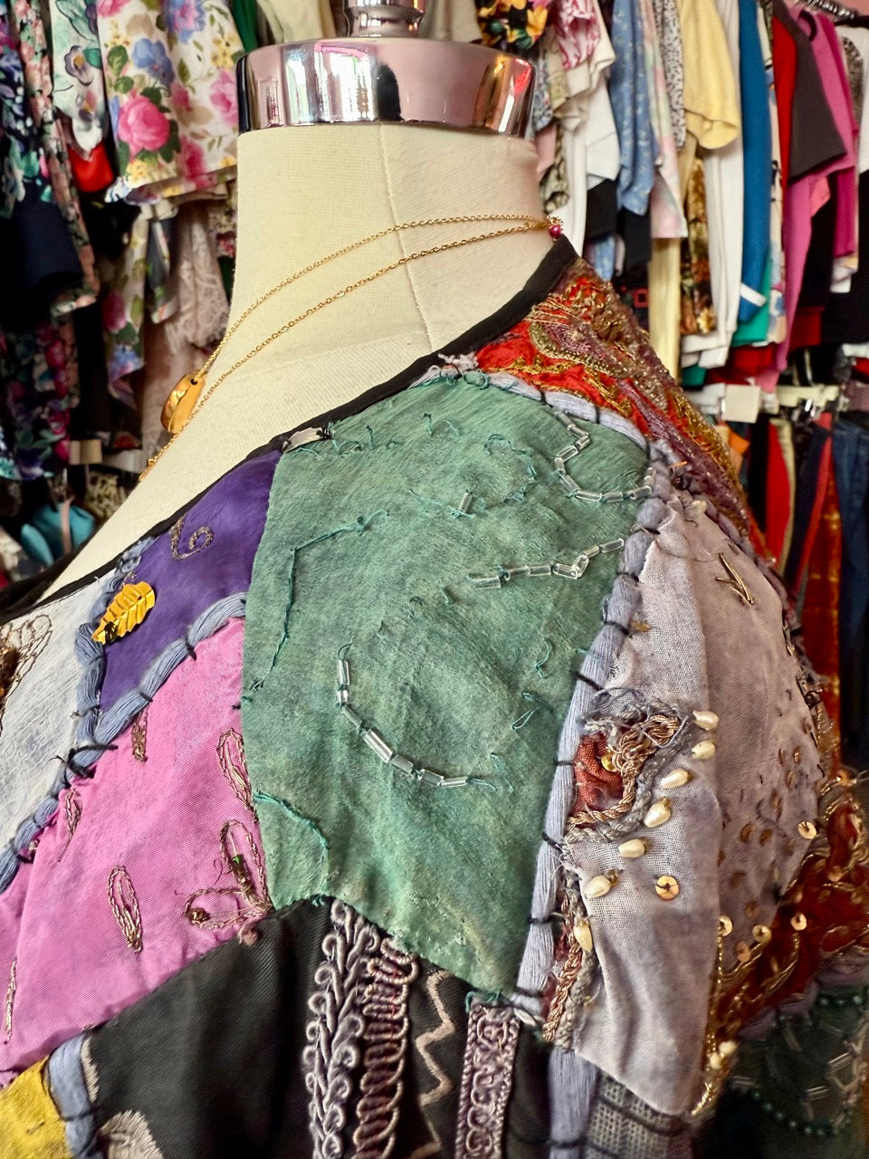 90s Beads and Patches Whimsigoth Jacket