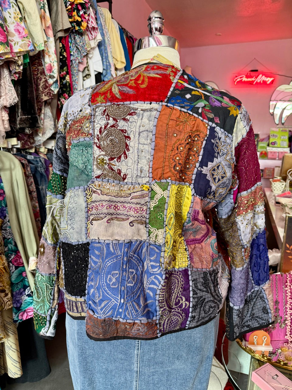 90s Beads and Patches Whimsigoth Jacket