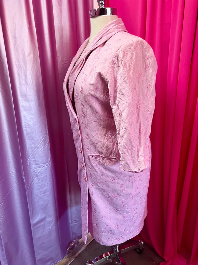 Vintage Revived Cotton Candy Pink Lily and Taylor Midi Blazer - Size 16/18 1X/2X