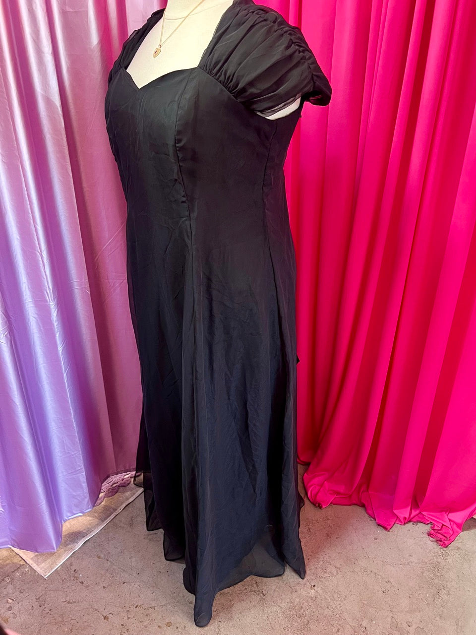 80s Romance Black Bow Dress