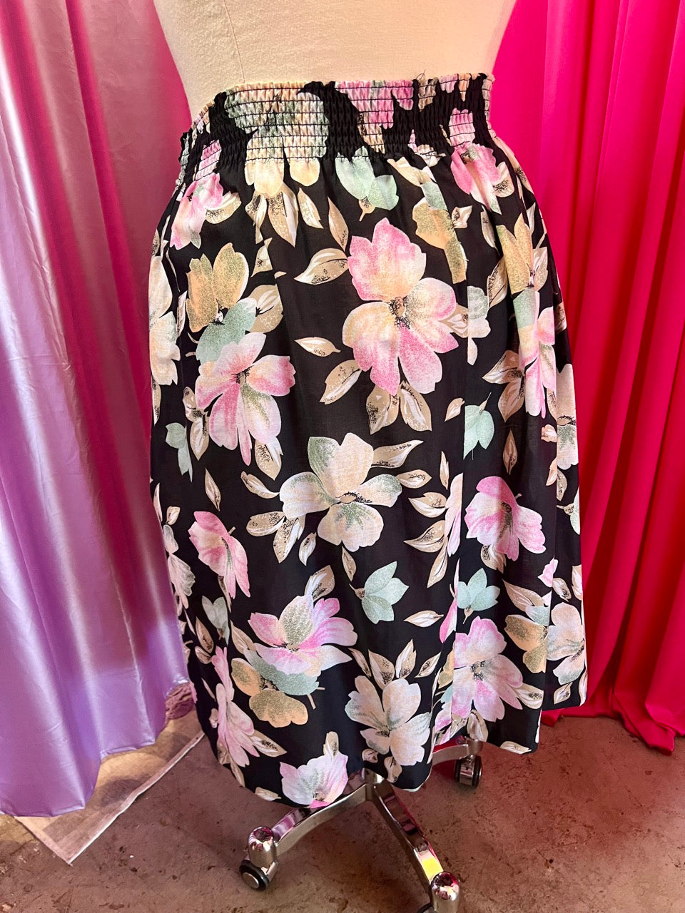 80s Floral Two Piece Skirt Set - Size 16/18 1X/2X