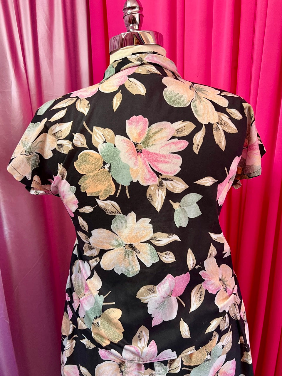 80s Floral Two Piece Skirt Set - Size 16/18 1X/2X