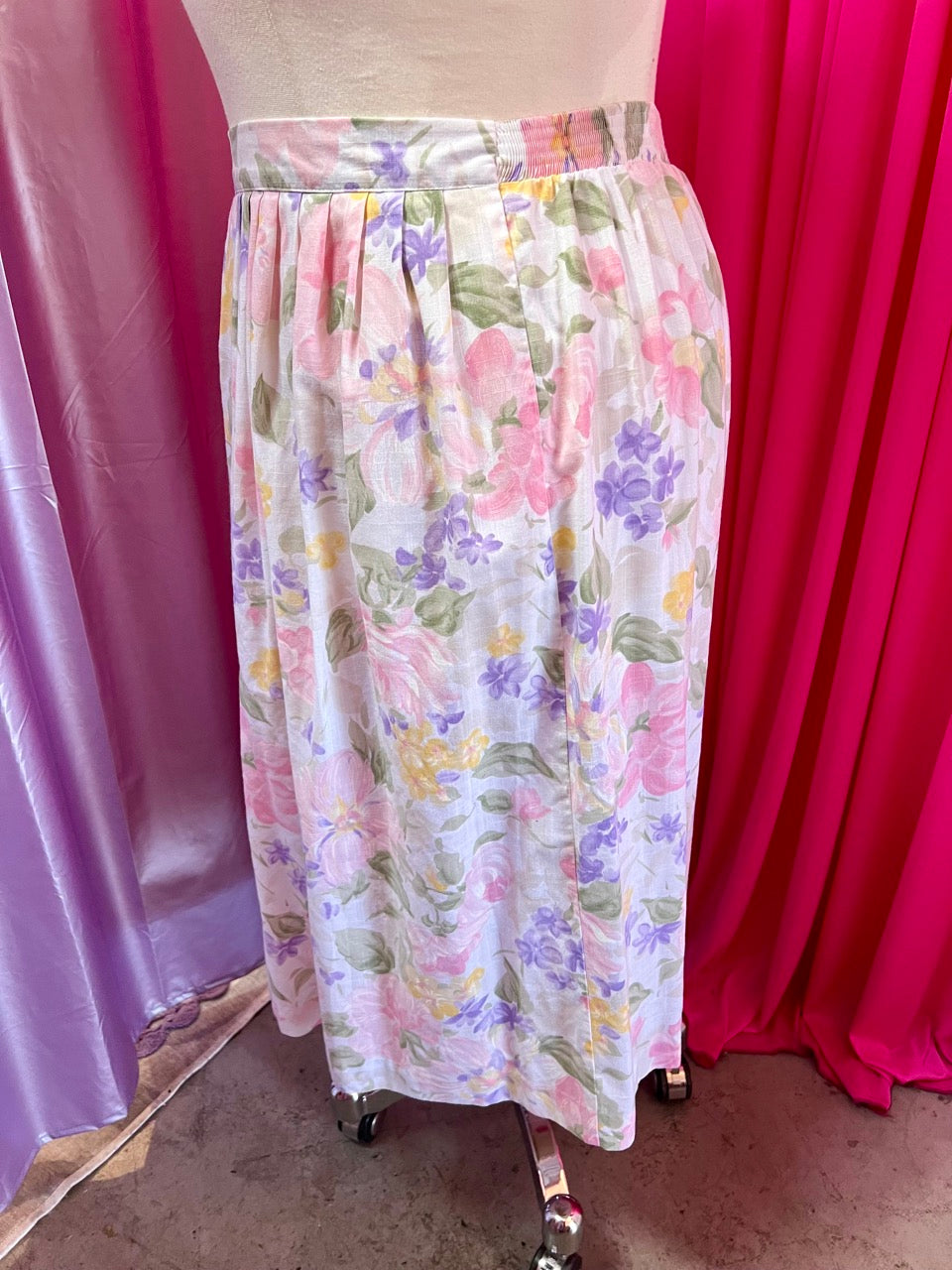 90's Pastel Floral Skirt