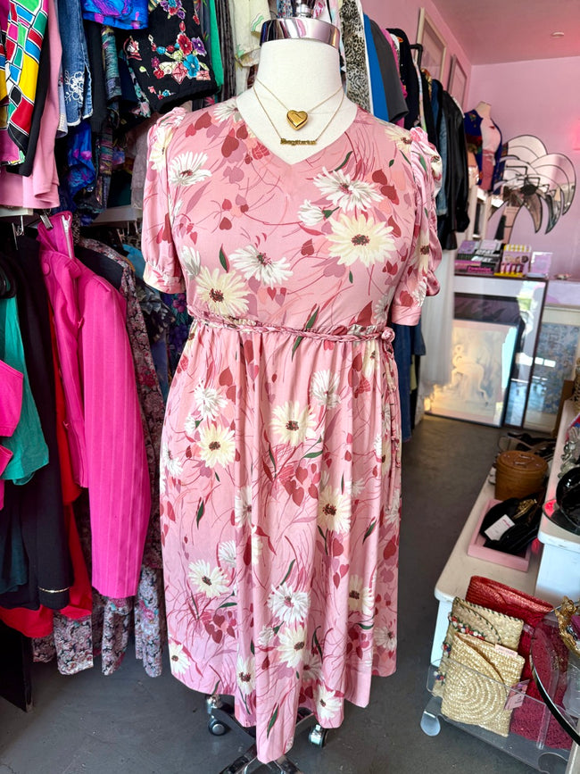 Floaty Florals Puff Sleeve Dress - Size 14/16