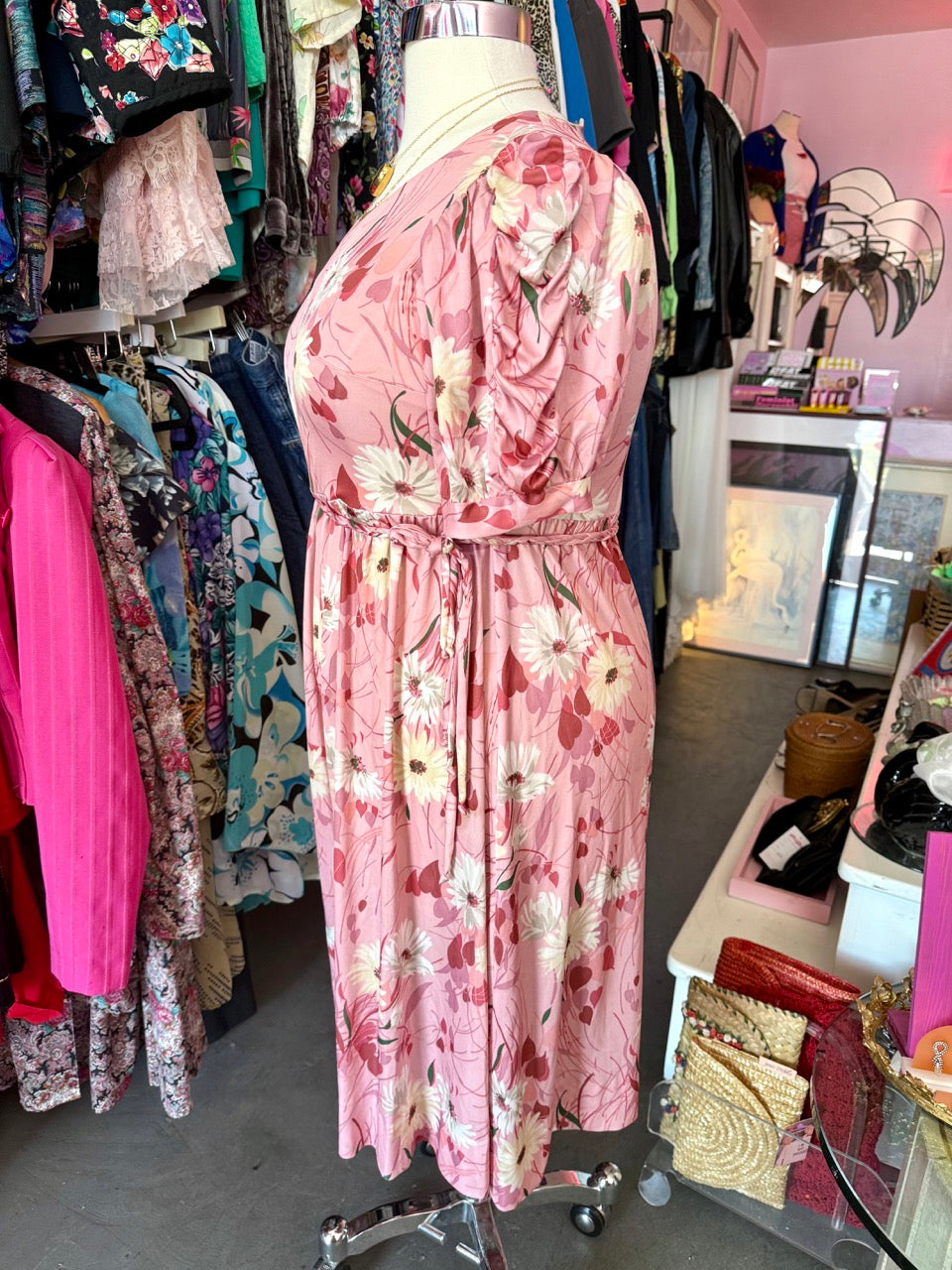 Floaty Florals Puff Sleeve Dress - Size 14/16