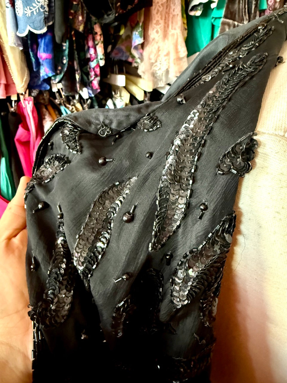 80s Sequin Squiggle Jacket - Size 12 XL