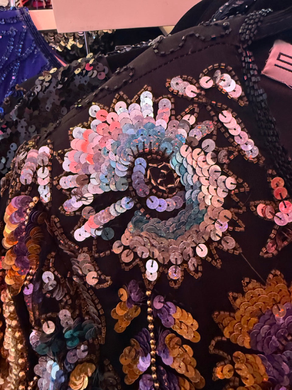 80s Fireworks Sequin and Beads Formal Dress - Size 16/18 1X/2X