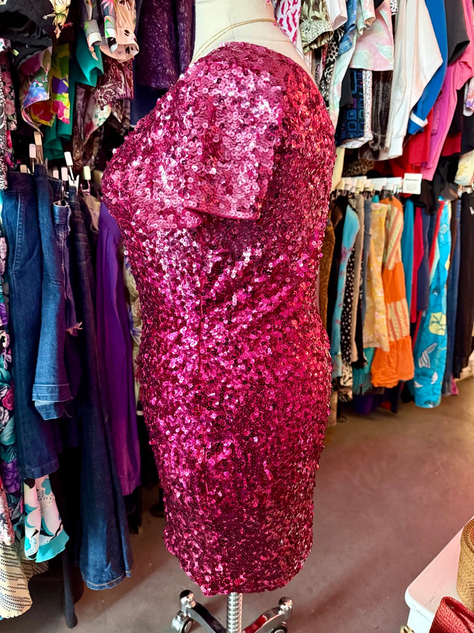 Hi Barbie! Ombre Sequin Mini Dress - Size 18 1X/2X