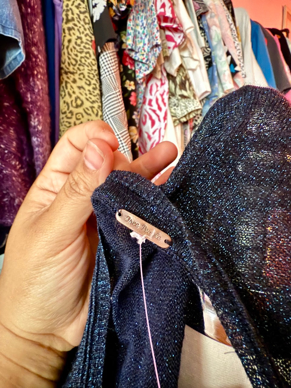 Free People Glitter Cropped Cardigan - Size 1X-3X