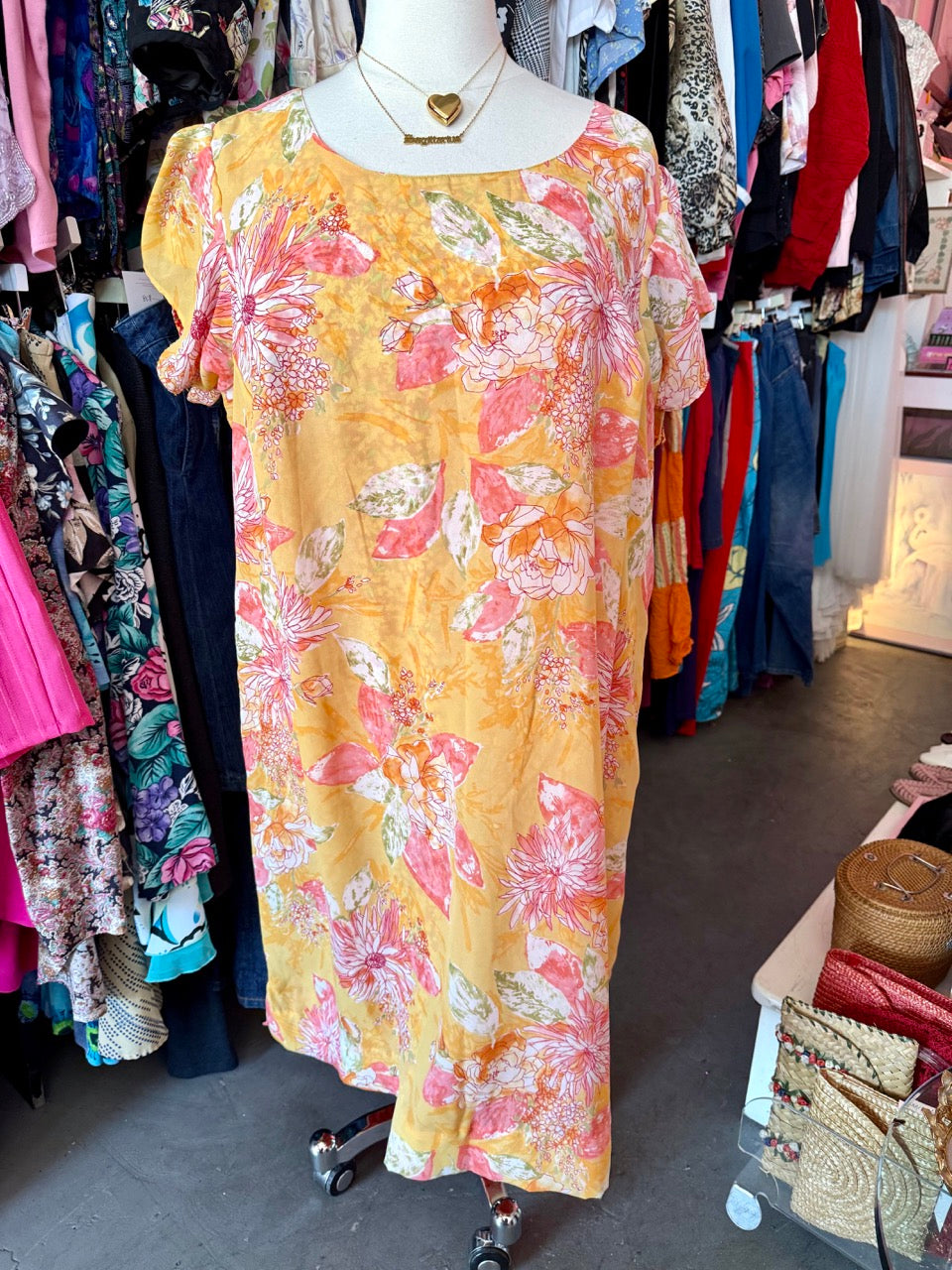 Handmade Reversible Flower Picking dress - fits up to 4X