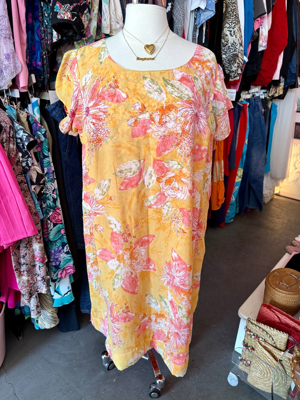 Handmade Reversible Flower Picking dress - fits up to 4X