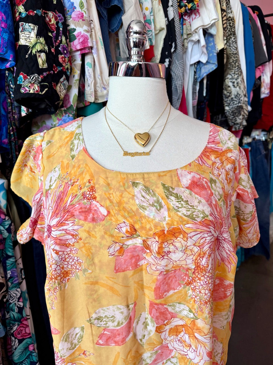 Handmade Reversible Flower Picking dress - fits up to 4X