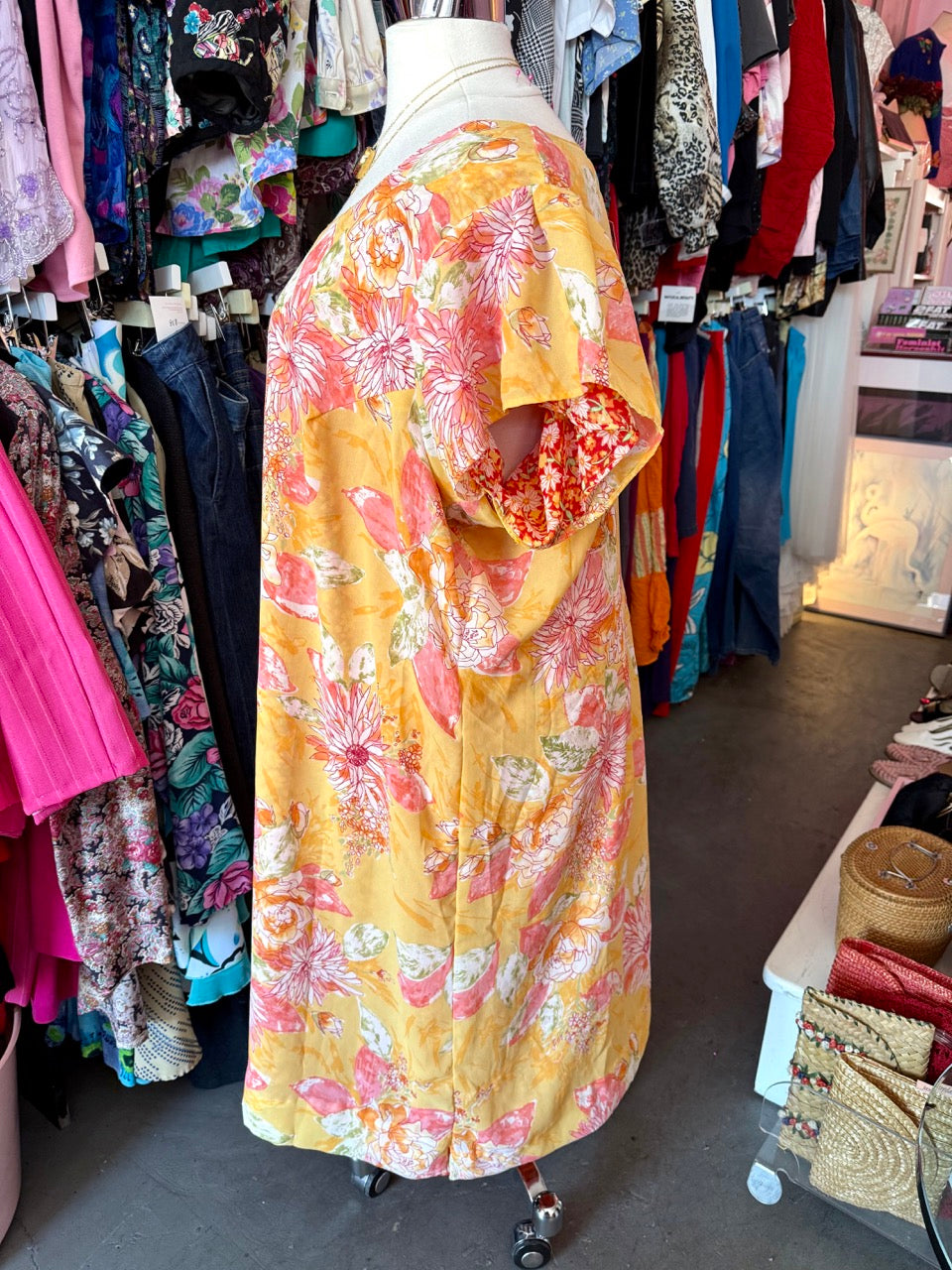 Handmade Reversible Flower Picking dress - fits up to 4X