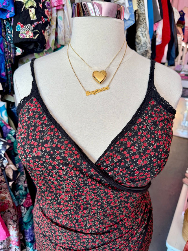 2000s Betsey Vibes Rose Faux Wrap Dress - Size 14-18