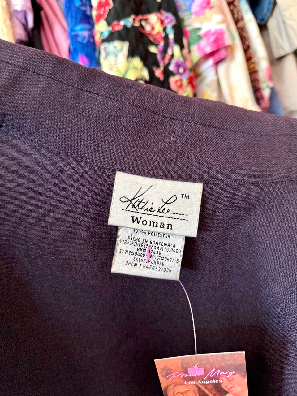 90s Aubergine Dreams Longline Tie Front Jacket - Size 22/24 3X