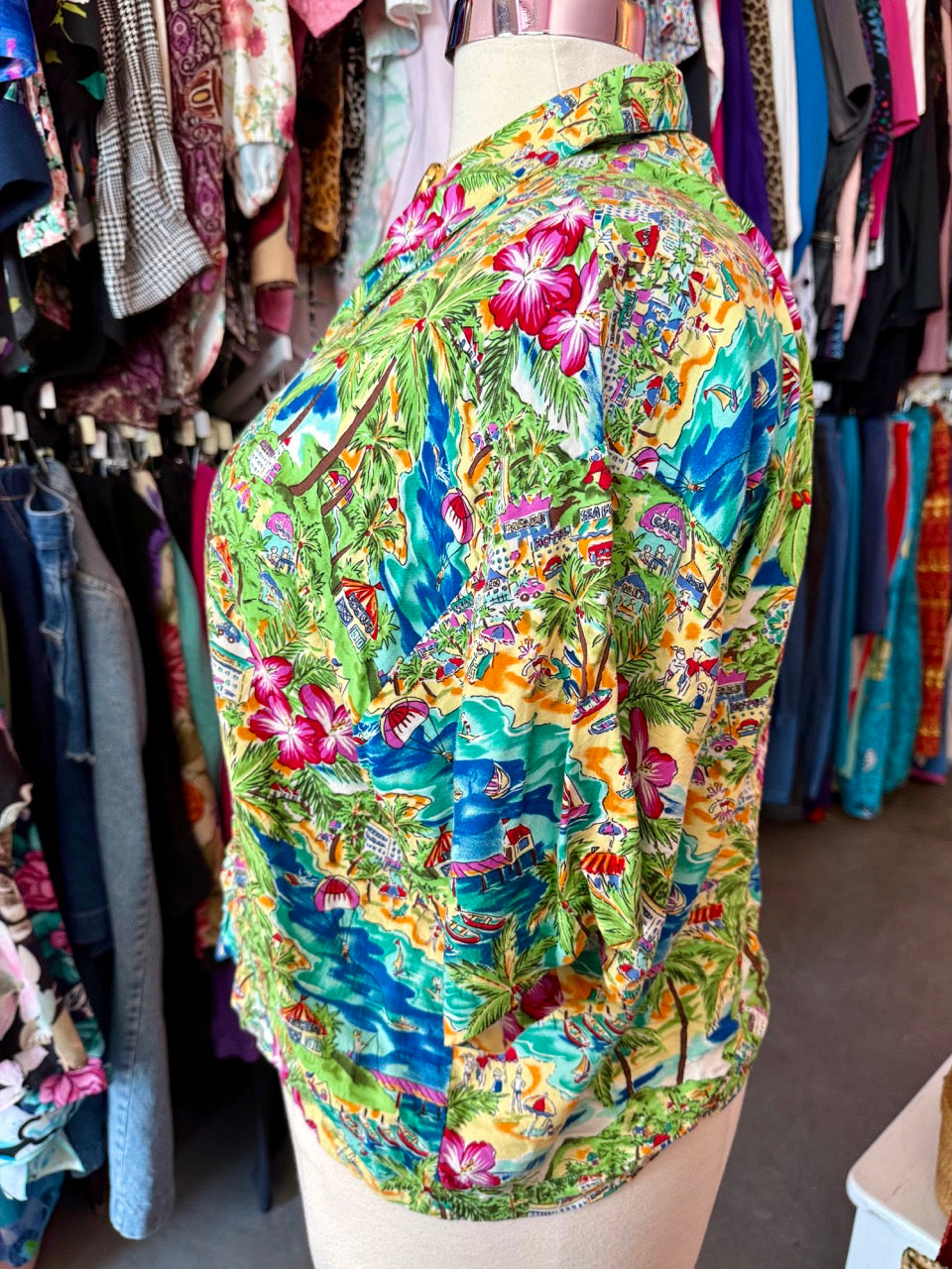90s I Need a Vacation Button Up Top - Size 2X