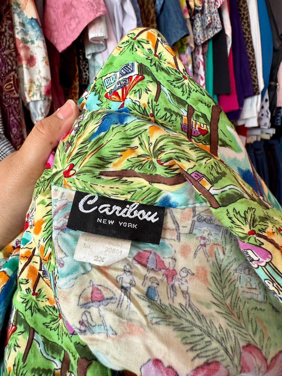 90s I Need a Vacation Button Up Top - Size 2X