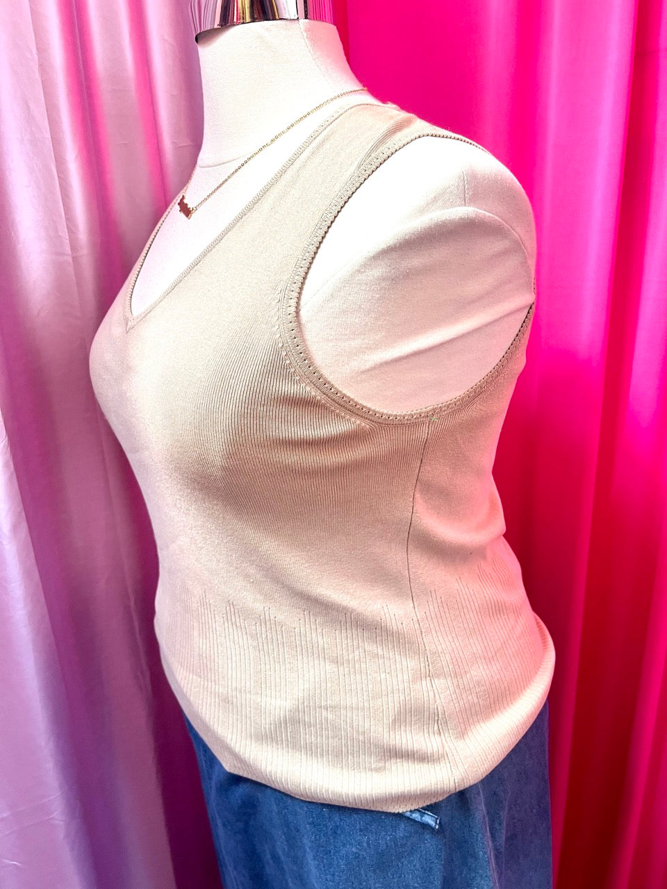 90s Silk Knit Sweater Tank - Size 16/18 1X/2X