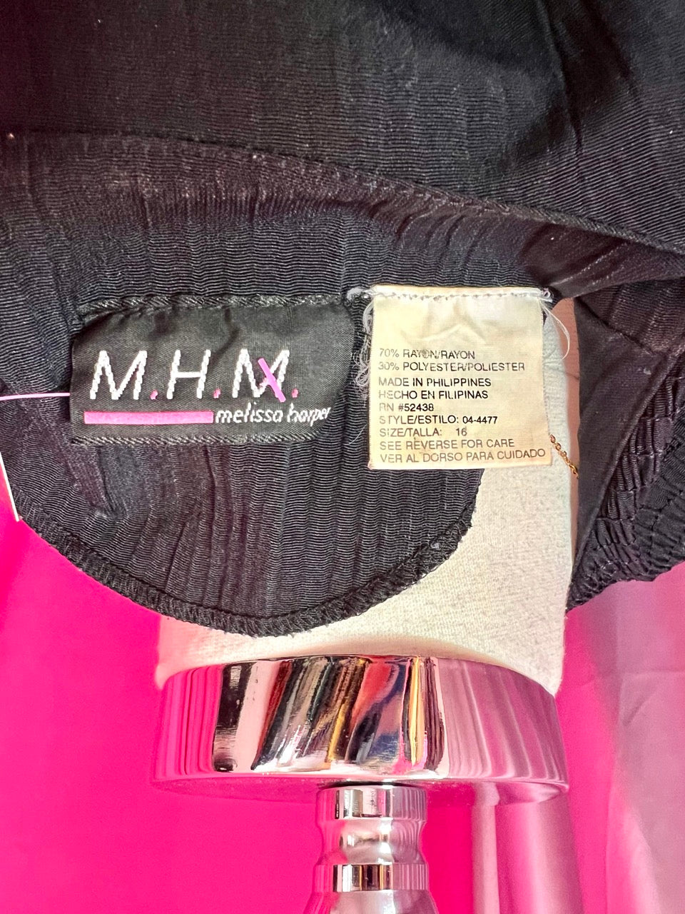 Black Smocked Maxi Dress with Silver Buttons