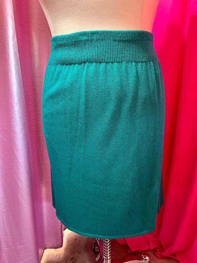 Teal Knit Midi Skirt - Size 16-20 1X/2X