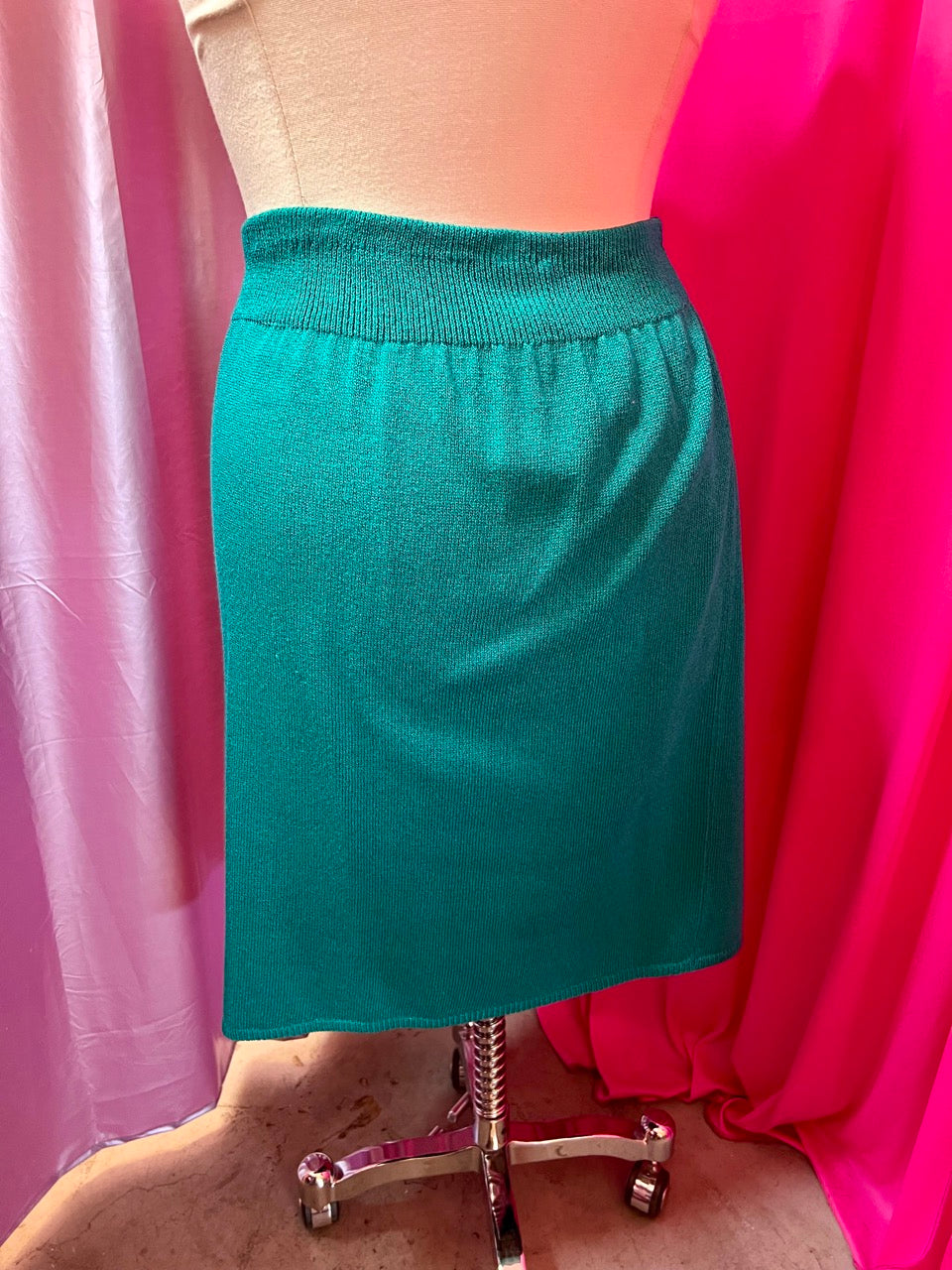 Teal Knit Midi Skirt - Size 16-20 1X/2X