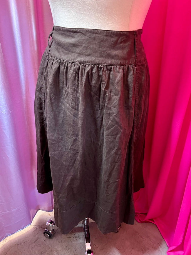 90s Brown Midi Skirt