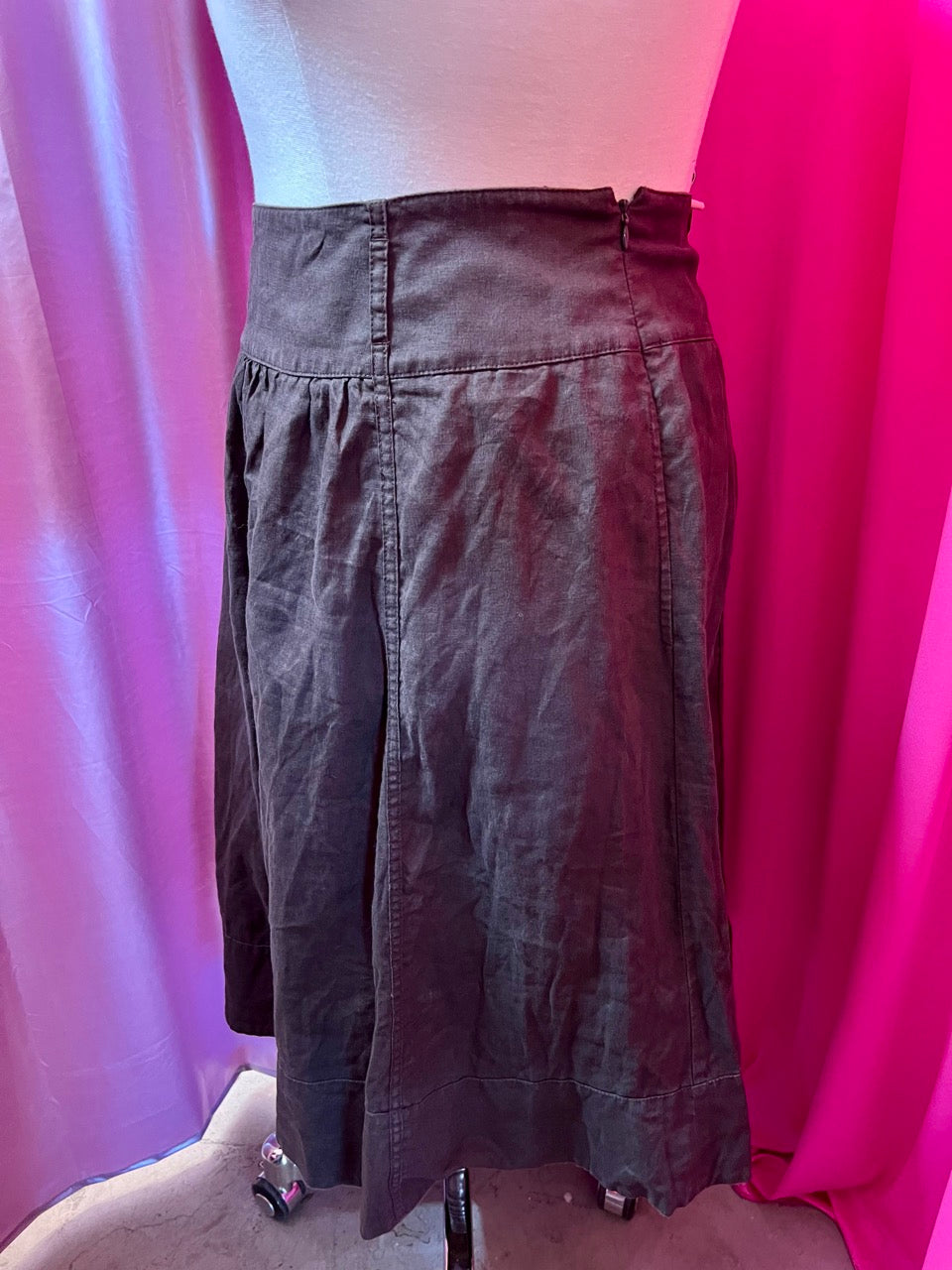 90s Brown Midi Skirt