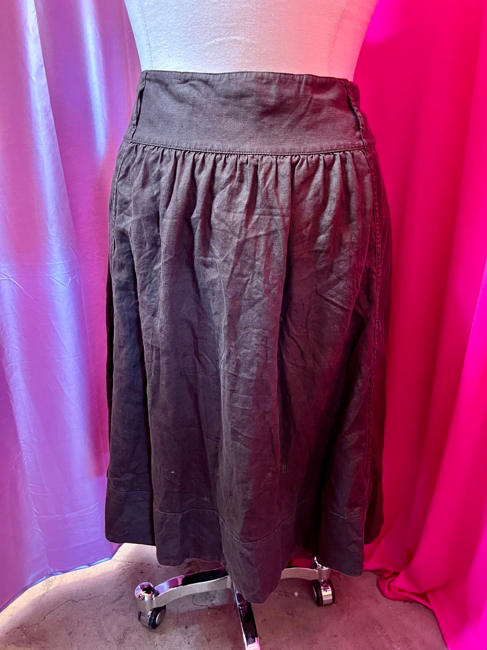 90s Brown Midi Skirt