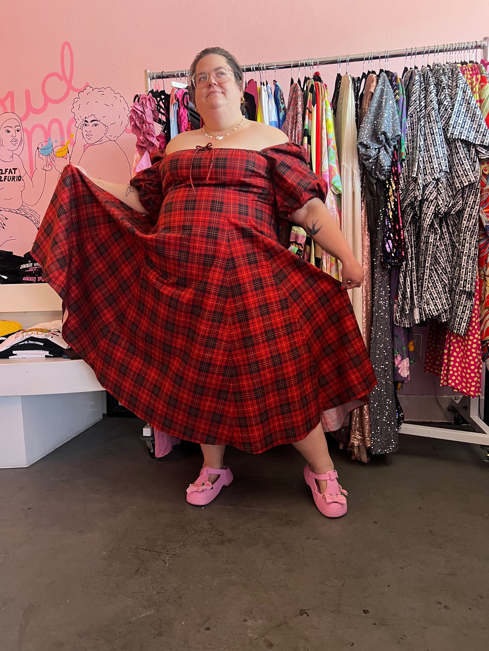 Selkie Red Tartan Day Dress NWT - 5X