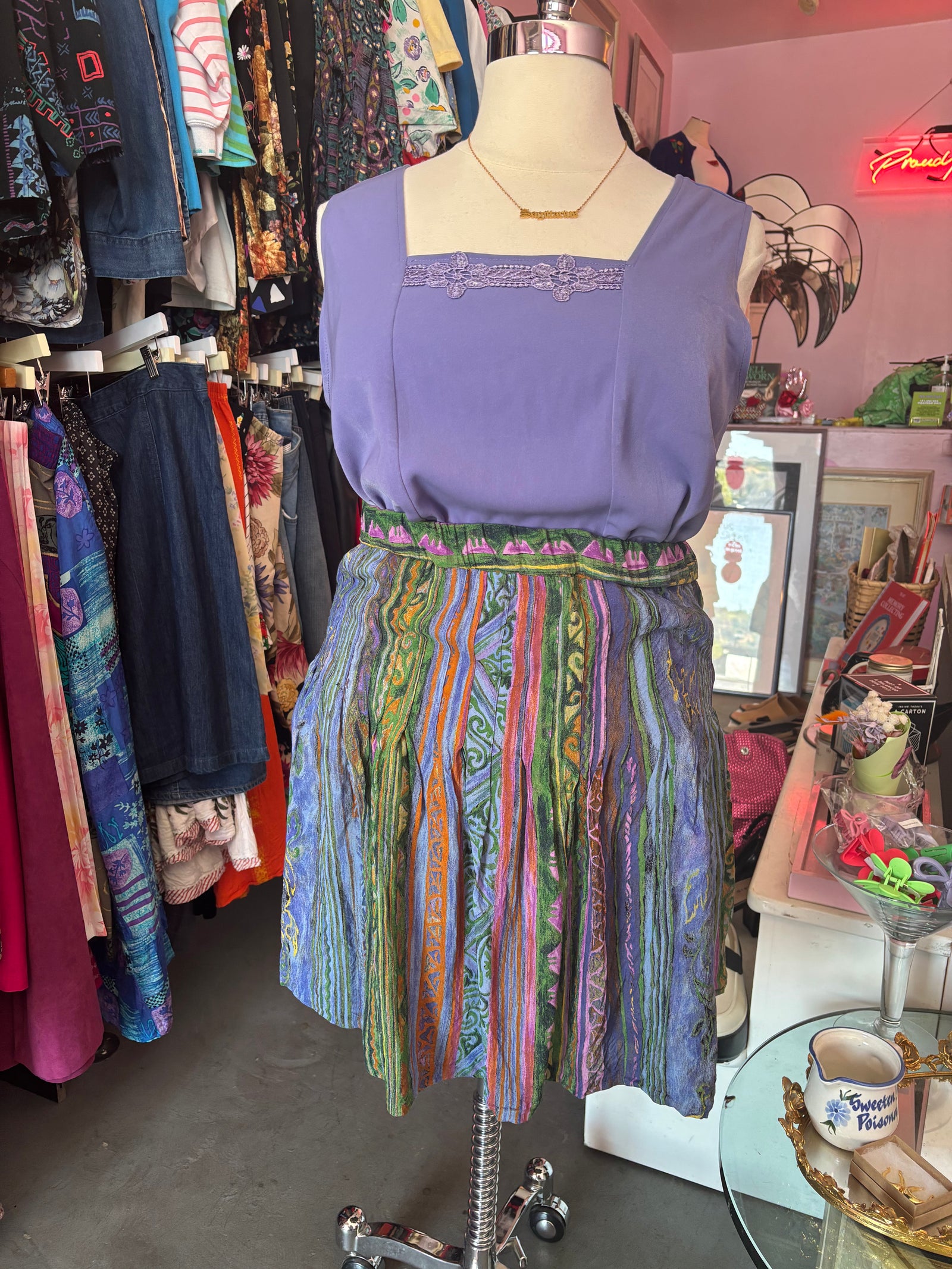 Carol Little Vintage Flippy Mini Skirt