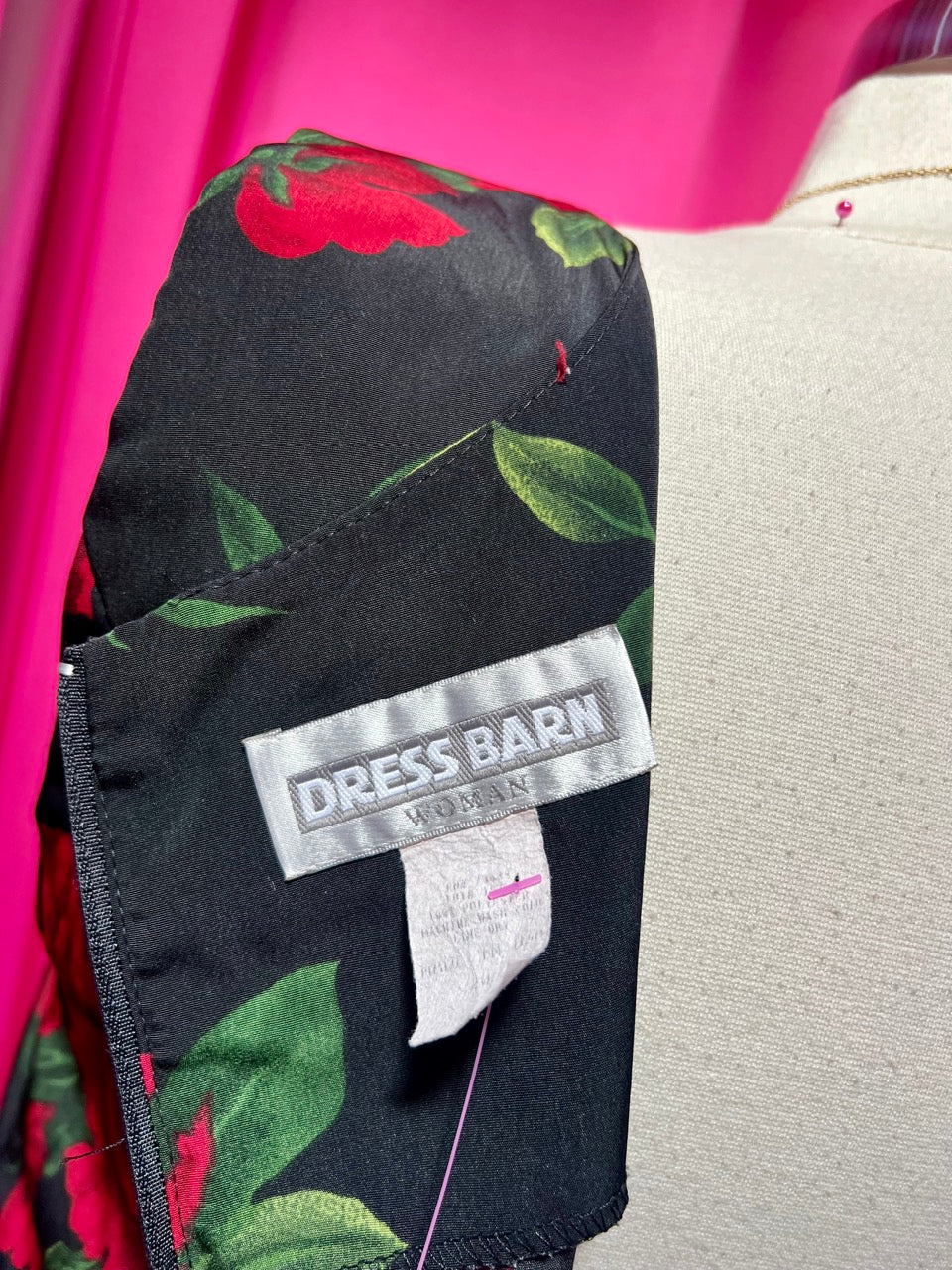 90s Romantic Rose Shift Dress