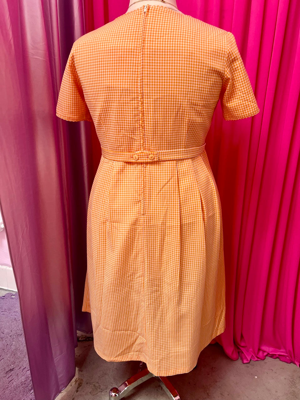 Daisy Chain Embroidered Gingham Dress - Size 16/18